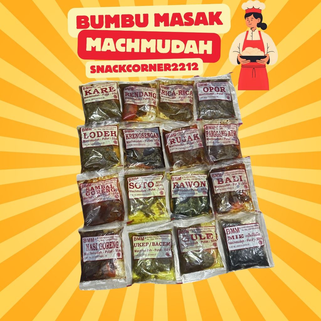 

Bumbu Masak Machmudah "BMM" Mahmuda Mahmudah Krengseng Gule Kare Soto Sambal Goreng Rendang Rujak