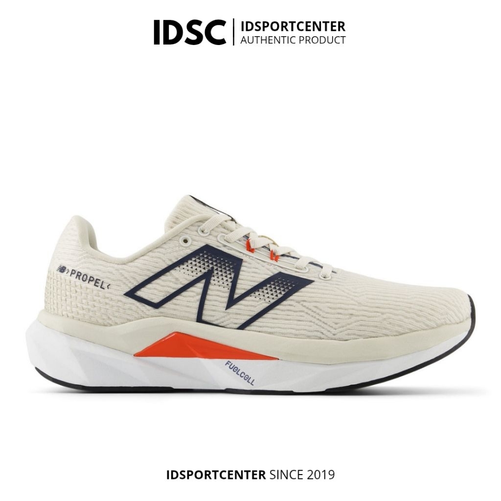 Sepatu Lari Pria FuelCell Propel v5 - Linen with NB Navy