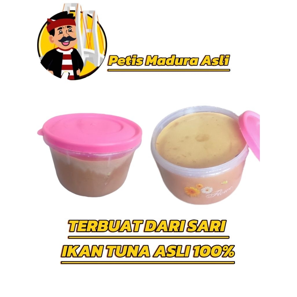 

Petis Madura Asli Lembut Dari ikan Tuna agak Kuning kemasan (100gm,200,gm, 1 kg)