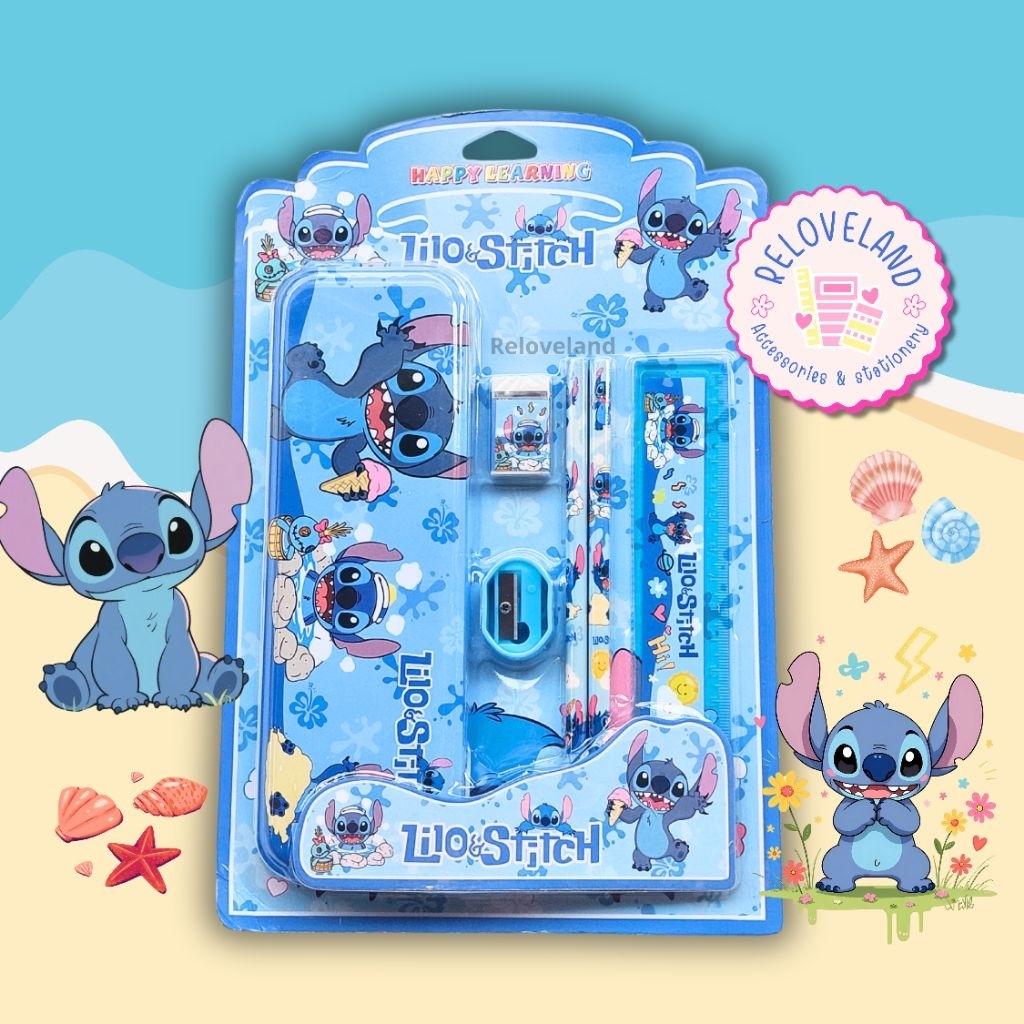

lilo & stitch stationery | set alat tulis stitch | stationery lilo and stitch