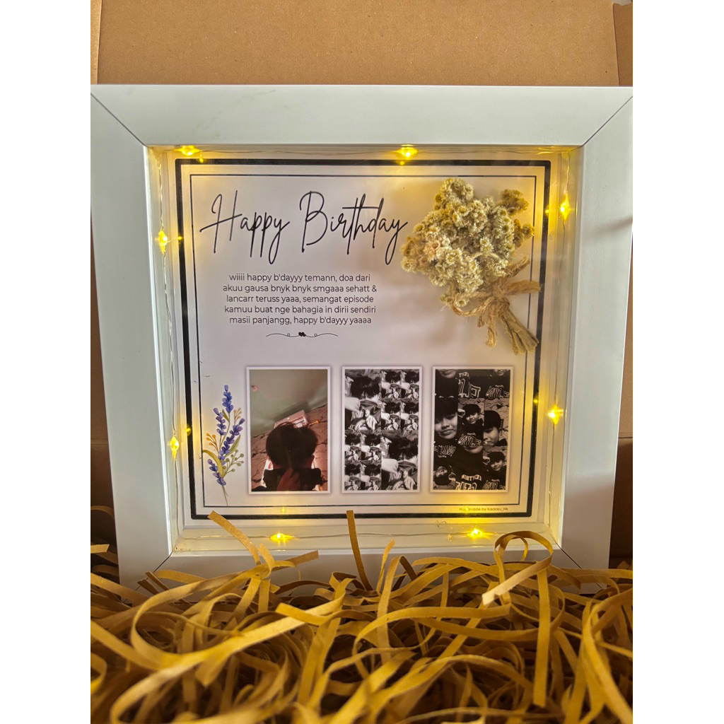 FRAME KADO ULANG TAHUN LED 3D TERLARISS | FRAME LED 3D