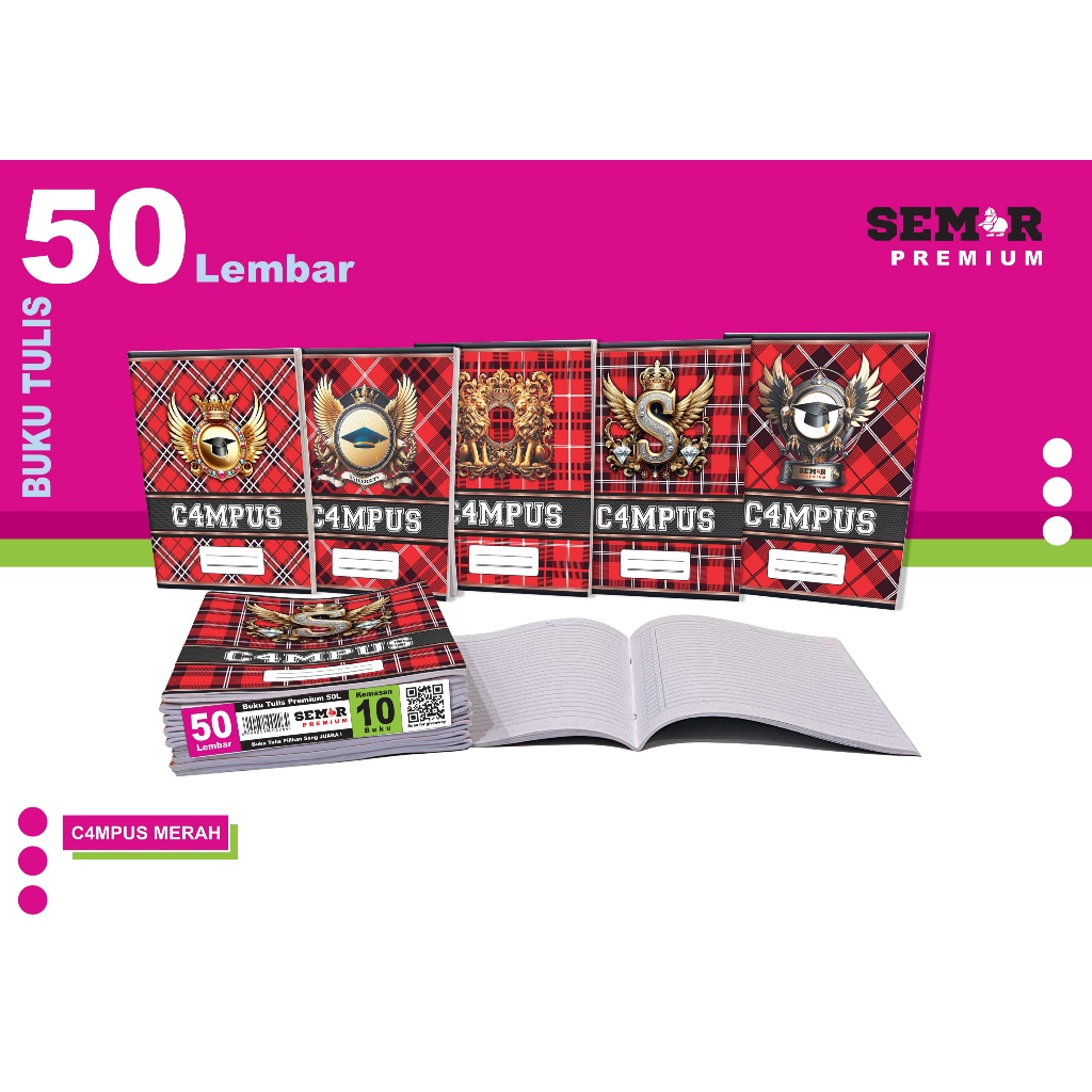 

Book | Buku Tulis Semar Premium All Series 50 Lembar (1 PACK)