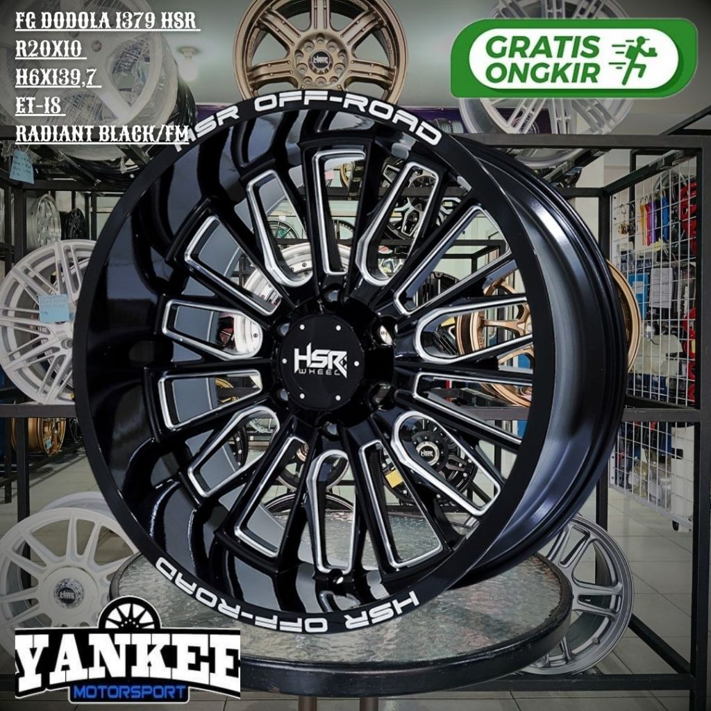 Velg Pelek Mobil Ring 20 HSR FG DODOLA 1379 R20 LEBAR 10 Inch Lubang baut 6 ET-18