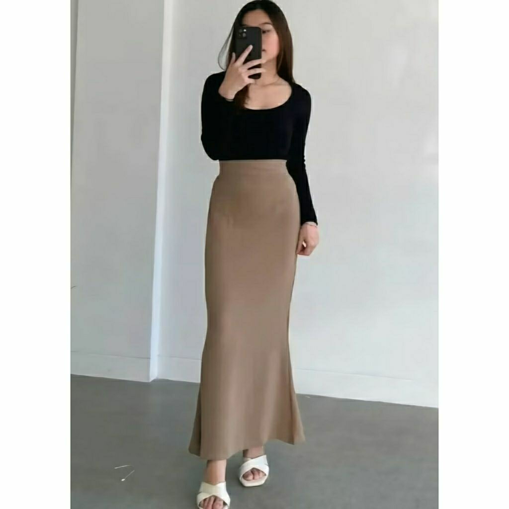 LUNAR MERMAID SKIRT | Rok panjang model duyung | Rok mermaid scuba premium