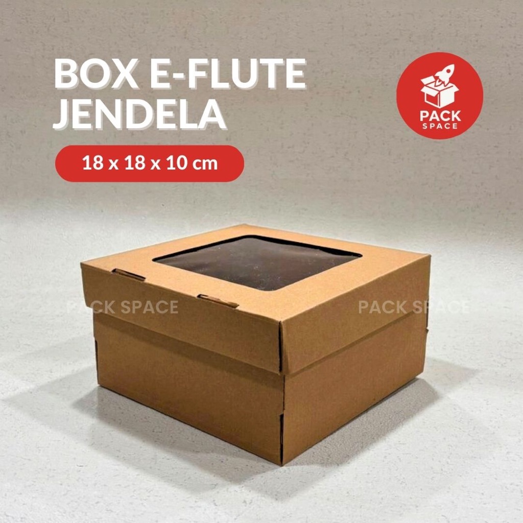 

Box Kardus E-Flute Coklat Untuk Packaging Olshop Sovenir Baju Kotak Kado Hampers Snack 18x18x10 CM