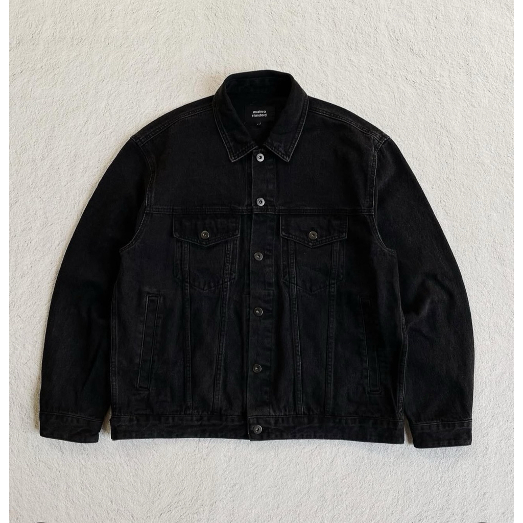 Musinsa Black Wash Denim Jacket