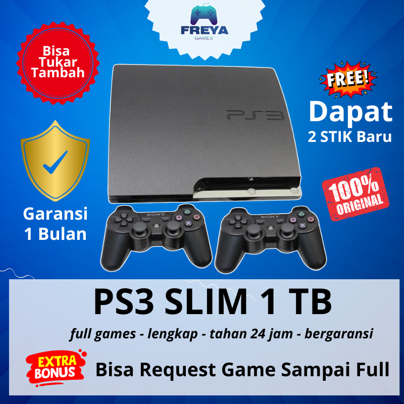 PS3 SLIM CFW HEN FULL GAMES 1TB GARANSI