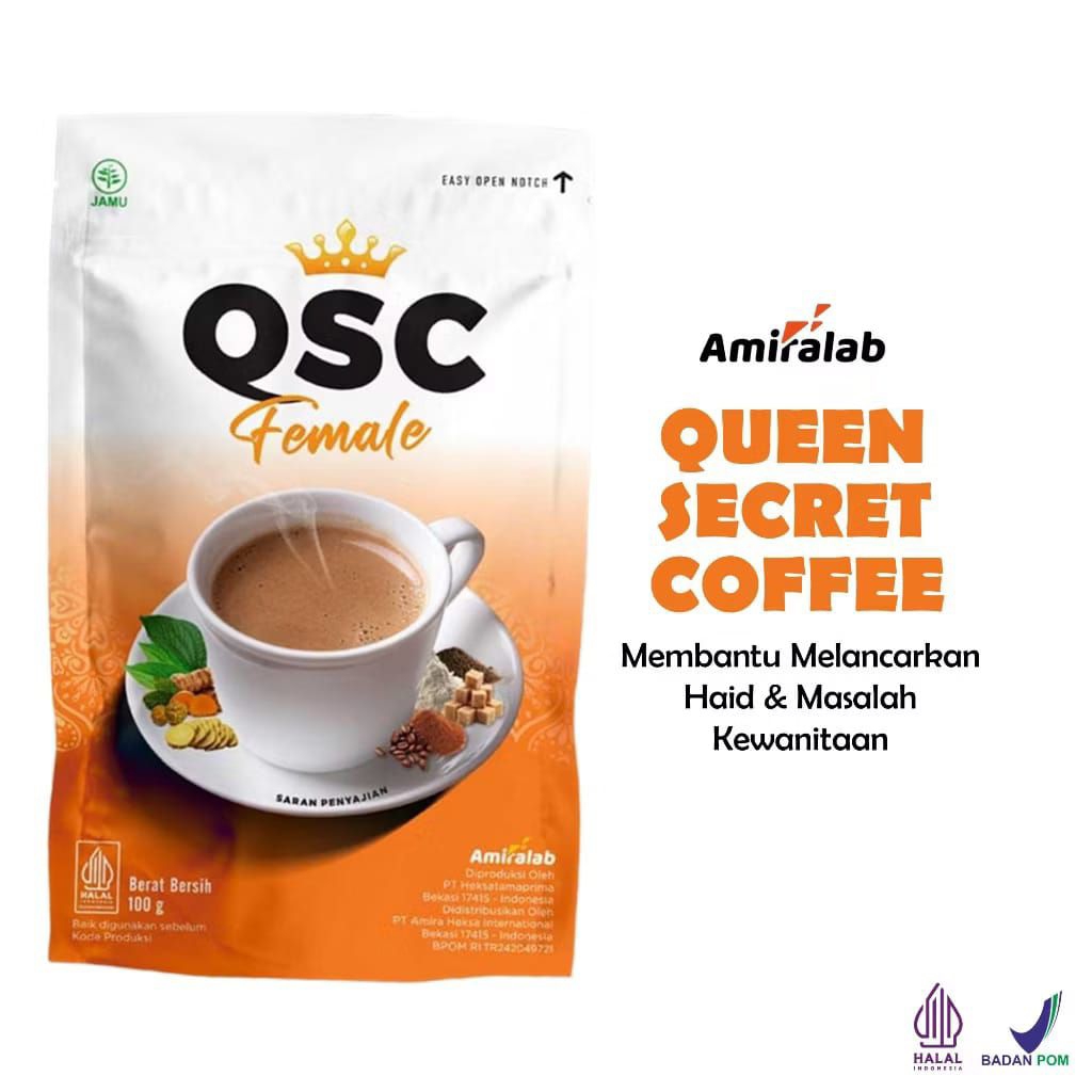 

[PROMO] 100% ORIGINAL QSC FAMALE MINUMAN KOPI SIKLUS BULANAN WANITA 100Gram