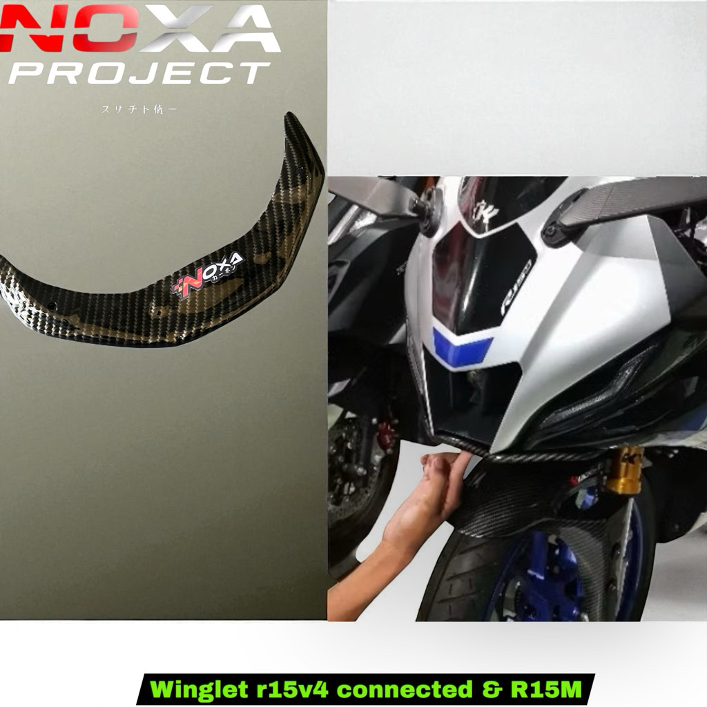 WINGLET DEPAN R15 V4 R15M MODEL R7 CARBON