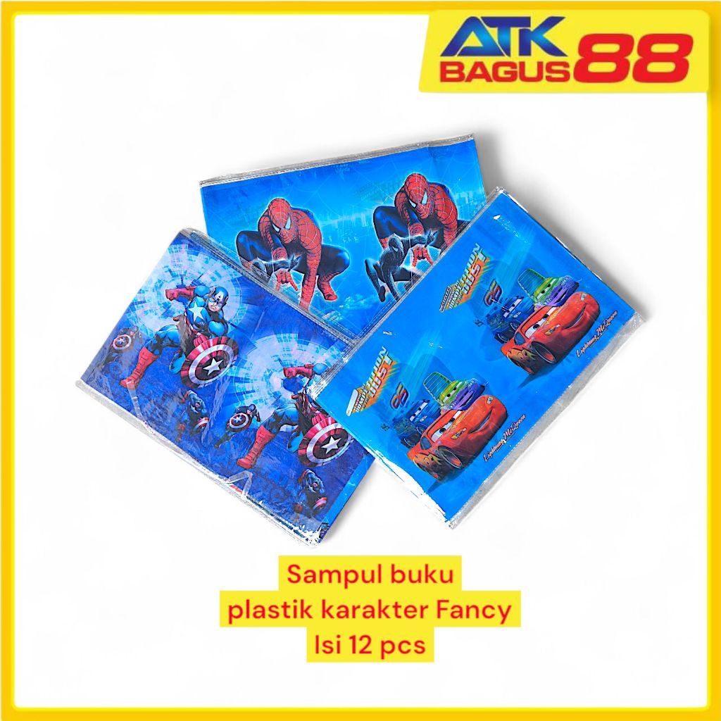 12 pcs sampul buku plastik karakter anak-anak / sampul buku murah/ sampul karakter