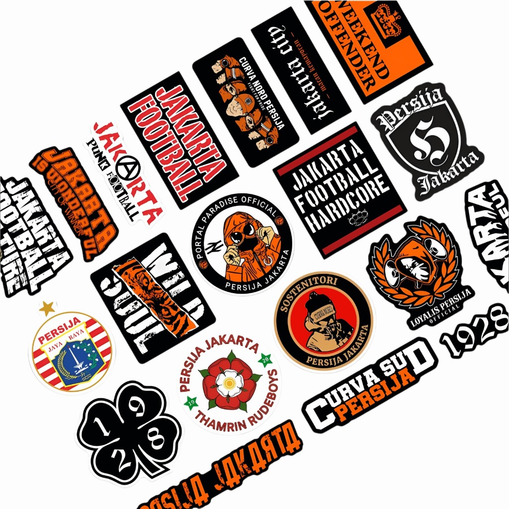 

STICKER PACK PERSIJA JAKARTA ISI 20PCS - PREMIUM STICKER - WATERPROOF - VINYL STICKER