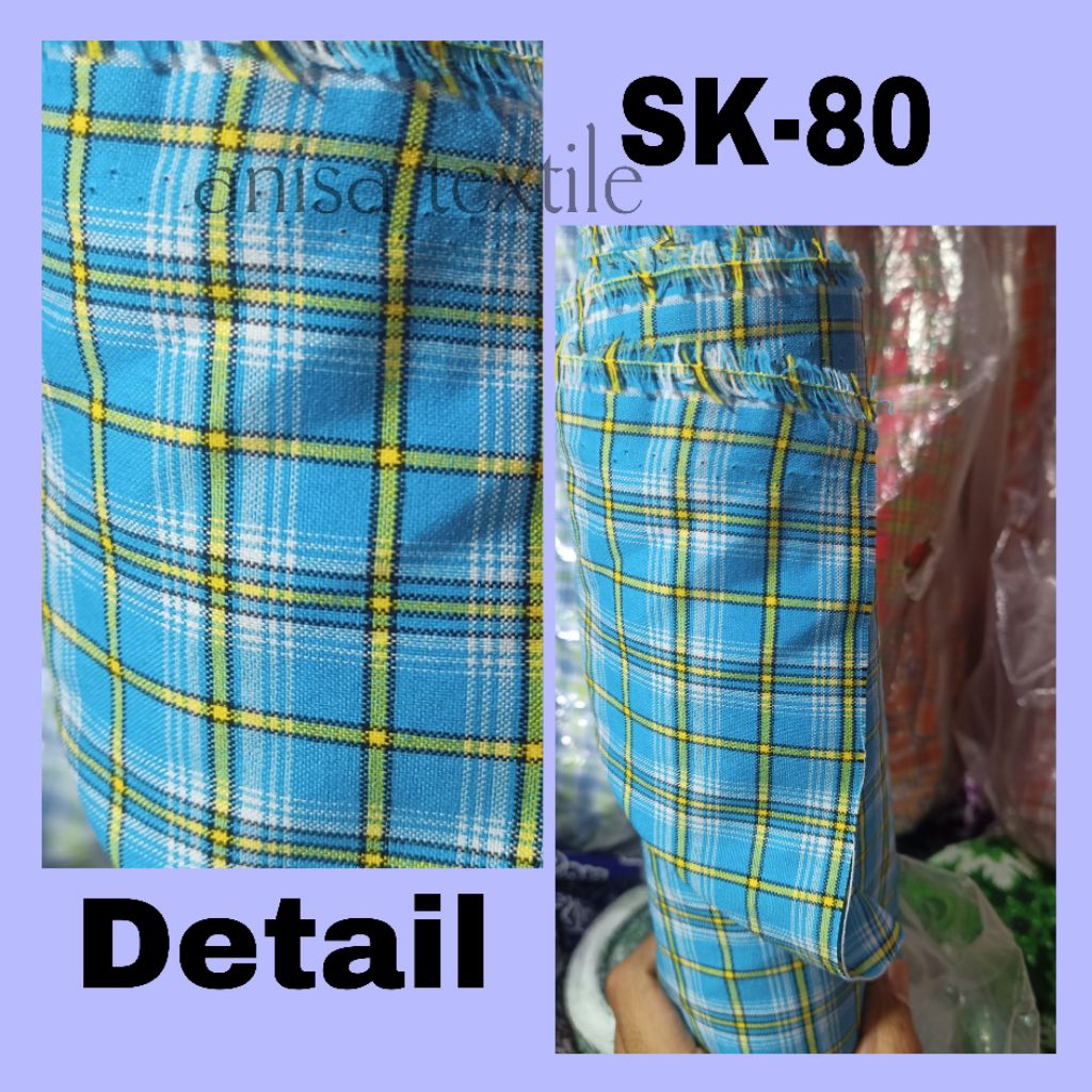 Paling Lengkap Kain Kotak Seragam Sekolah Paud/TK kode sk-80 L 150