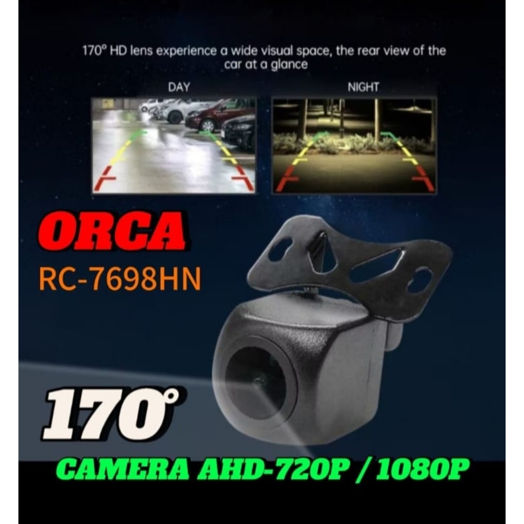 Kamera Mundur Mobil ORCA RC-7698HN AHD 720P / 1080P UNIVERSAL Rear Car Camera Parkir Android RC7698H