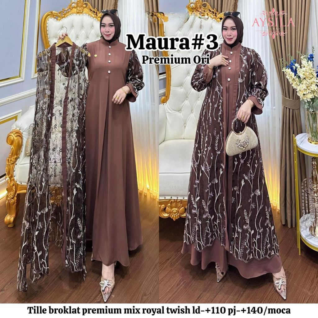 *NEW* MAURA#3/MAURA SET/GAMIS MAURA/GAMIS SET/DRESS KONDANGAN/OOTD KONDANGAN/GAMIS BRUKAT