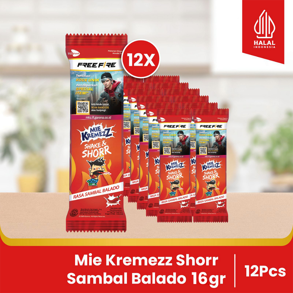 

Paket Bundling - Mie Kremezz Shorr - Sambal Balado - 16gr - 12pcs