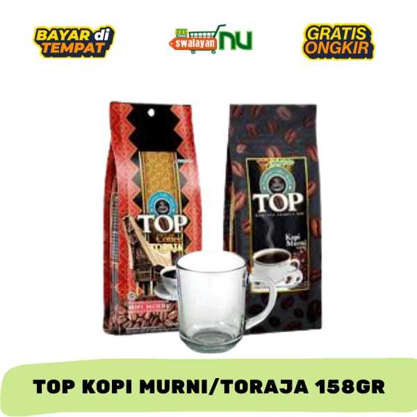 

Top Kopi Toraja/murni 135gram Free gelas Cantik