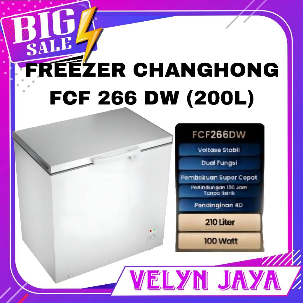Box freezer 200 liter changhong fcf 266dw freezer changhong 200 liter