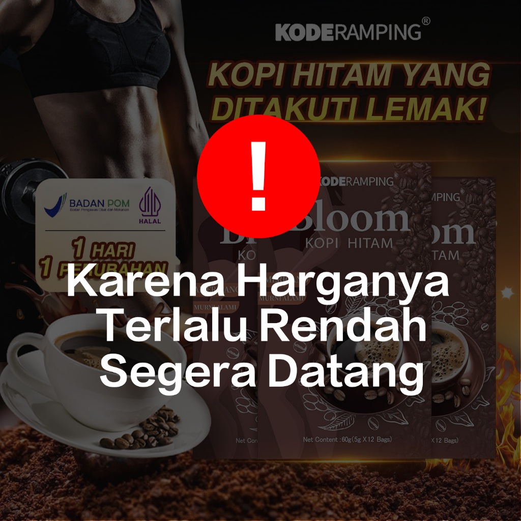 

KODERAMPING 21Days Coffee Americano-Bloom Kopi Hitam Arabika(12Sachet/Box) Halal