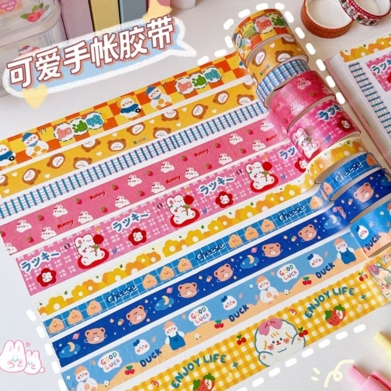 

Washi Tape Isi 5 Roll Plester Isolasi Selotip Bahan Kertas Motif Lucu Untuk Deco Jurnal Diary
