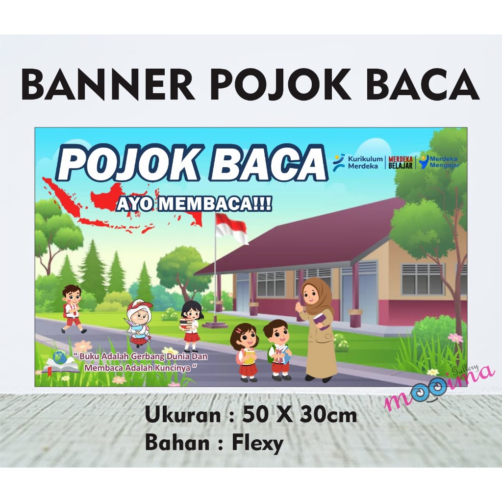 banner Pojok Baca / spanduk banner pojok baca