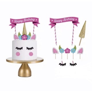 Cake Topper Unicorn Hiasan Kue Ulang Tahun Karakter Unicorn