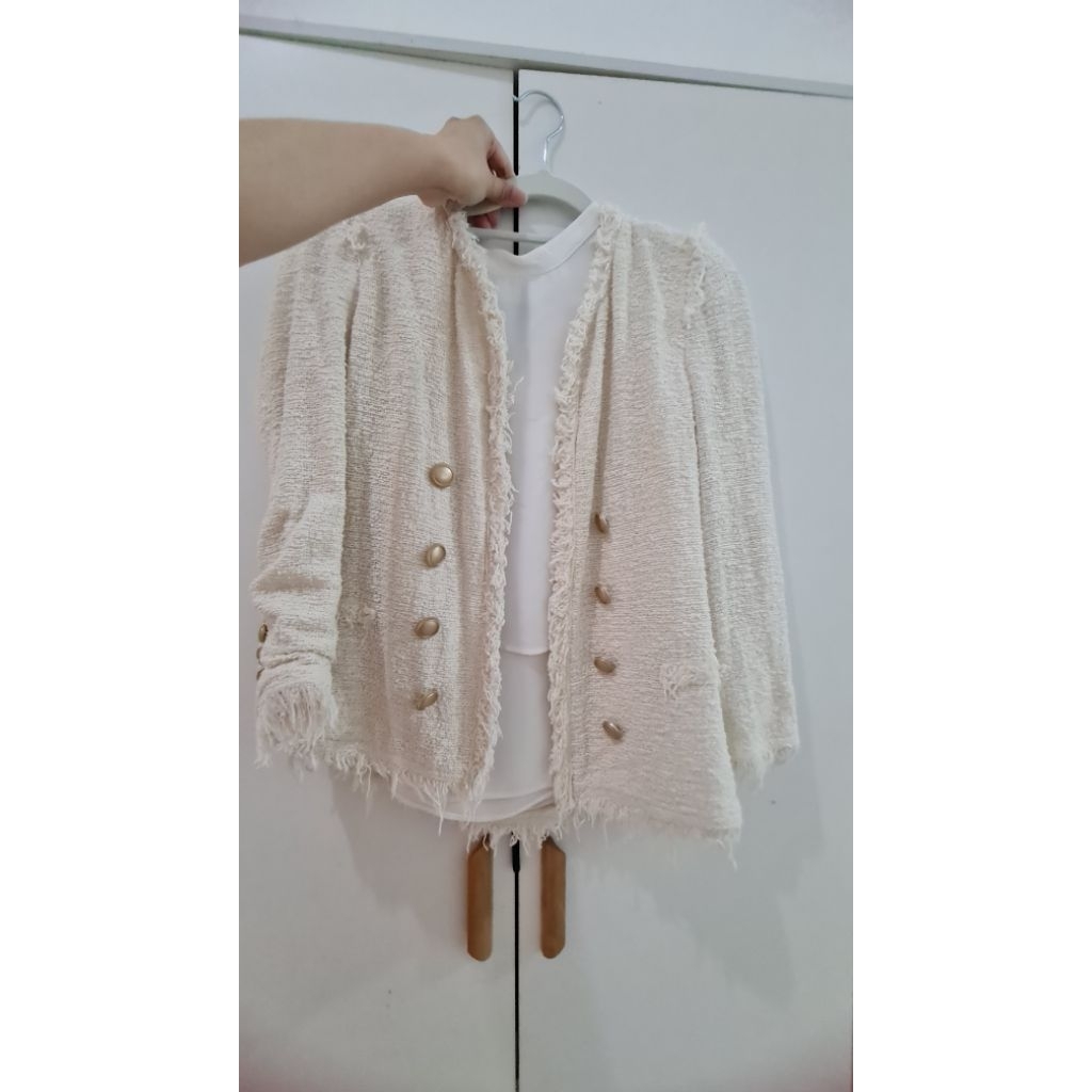 ZARA tweed cardigan
