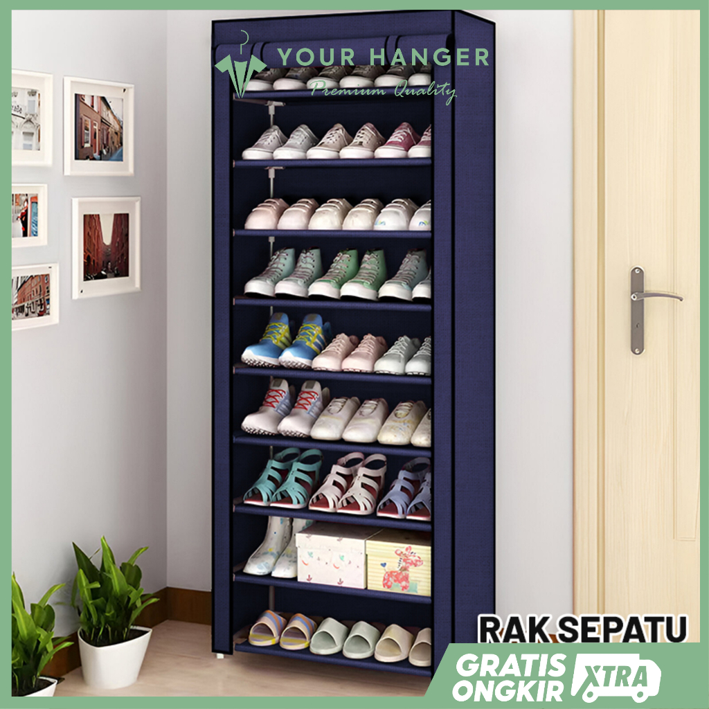 Rak Sepatu - Rak Sepatu Susun Tertutup - Rak Sepatu Tertutup Anti Debu - Rak Sepatu Aesthetic