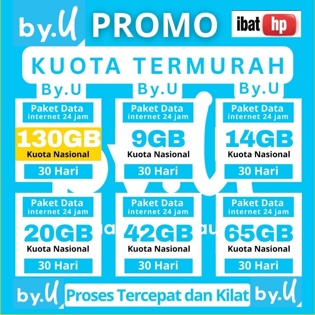 TERMURAH Paket Data by.U | Isi Ulang Kuota by.U Unlimited Super Kaget