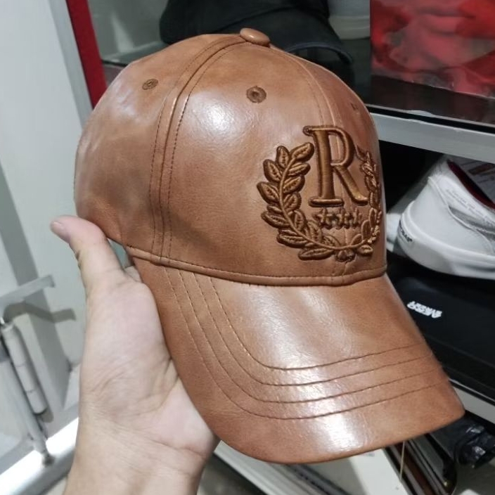 (PRELOVED/SECOND) Rucas Cap Topi Brown Leather