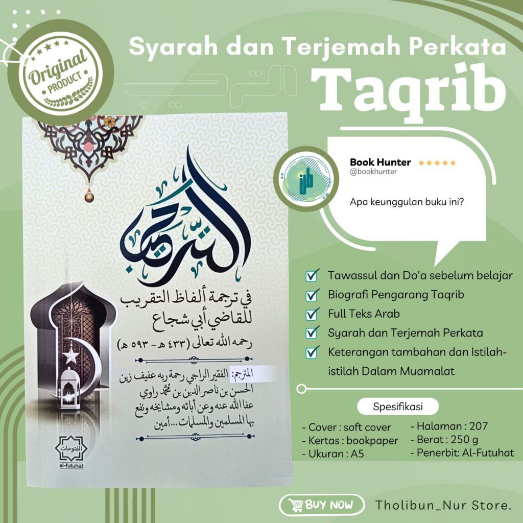 Terjemah perkata taqrib dan syarah