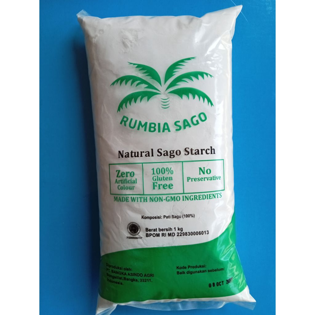 

Sagu Rumbia Bangka 1Kg Natural Starch bebas gluten
