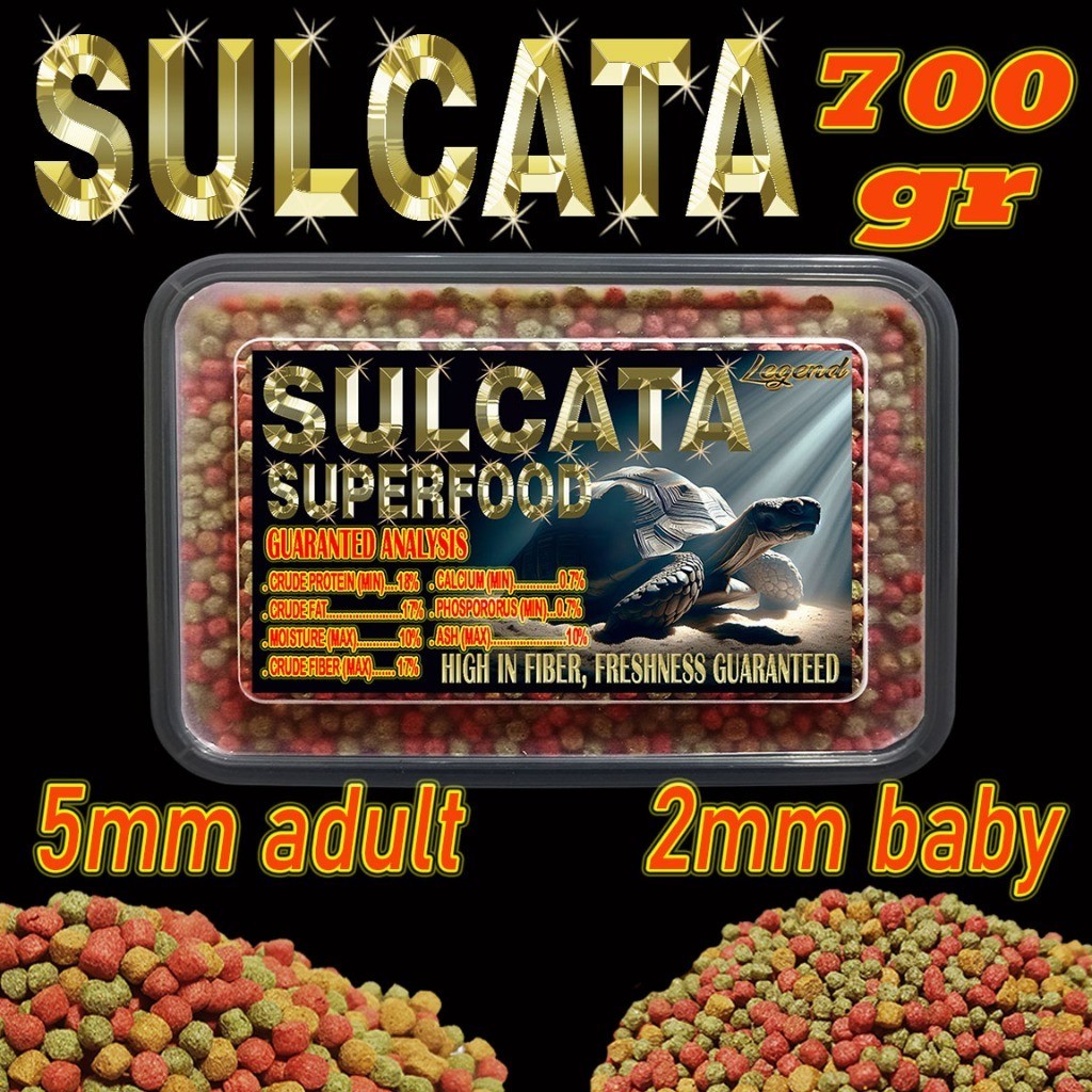 700GR SUPERFOOD PAKAN KURA KURA DARAT SULCATA ALDABRA NUTRISI TINGGI CHERRY HEAD INSTAR REDFOOT RUSS