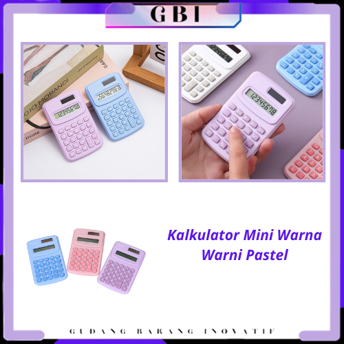 

GBI Kalkulator Mini Warna Warni Pastel Kalkulator Kecil 8 Digit Calculator Mini Pocket Full Color Warna Macaroon Lucu Kalkulator Portable Praktis Untuk Anak Sekolah Pelajar Mahasiswa Belajar Ujian Kantor