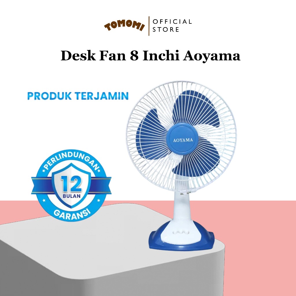 Aoyama Desk Fan 8 Inch Premium Bergaransi Resmi - Bayar Nanti