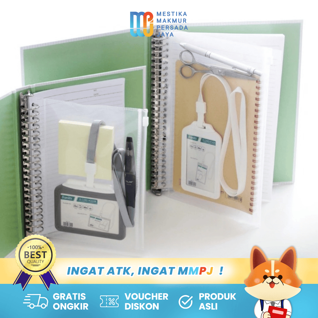 

Bantex Zip Pocket Tempat Penyimpanan Alat Tulis Dalam Binder - A5 B5 Size 8072/8073