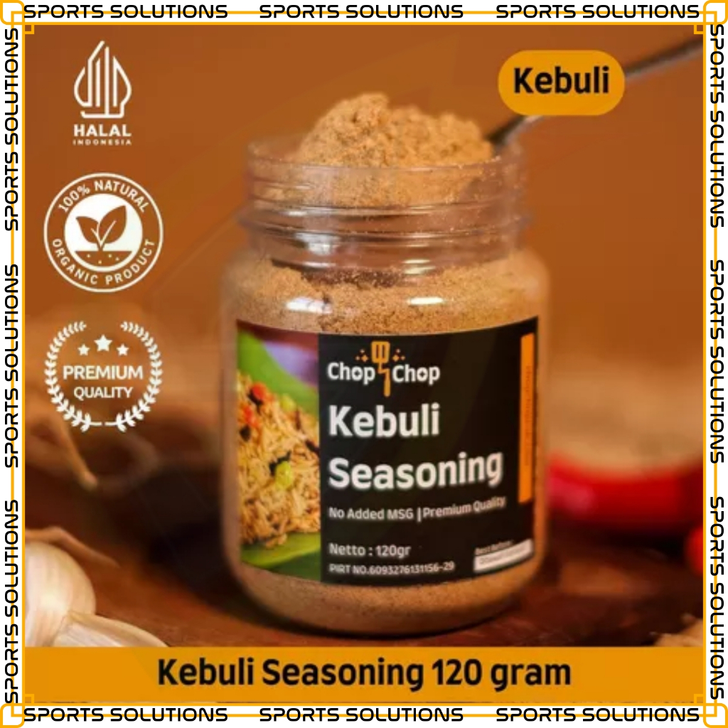

SPORTS SOLUTIONS PRIME X CHOPCHOP Kebuli Seasoning Bumbu Kebuli Langsung Pakai Tanpa Msg Masak Kebuli Praktis BUMBU KEBULI INSTANT TIMUR TENGAH SPORTS SOLUTIONS PRIME