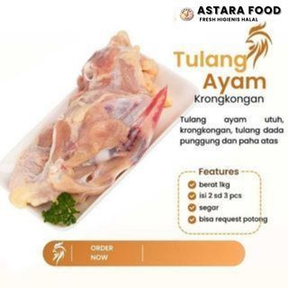 

Tulang Dada Utuh / Krongkongan / whole Chicken Bones 1Kg astara food