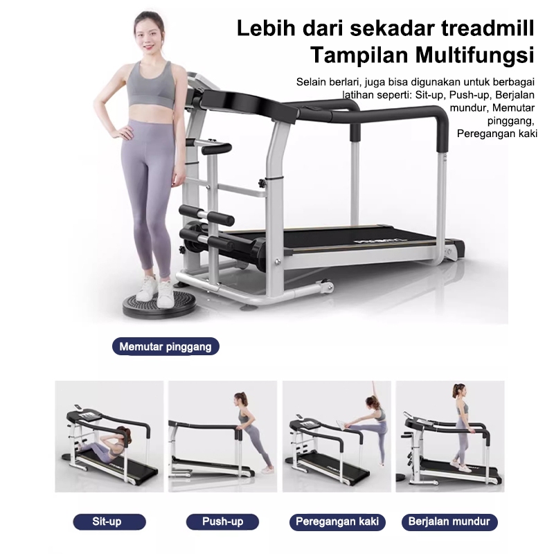 Ready Stock Treadmill Manual/Treadmill incline/Treadmill Lipat/treatmill alat olahraga /alat