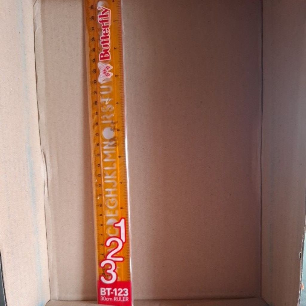 

(pcs) penggaris plastik butterfly BT -123 30CM (note: warna random sesuai stok yang ada)