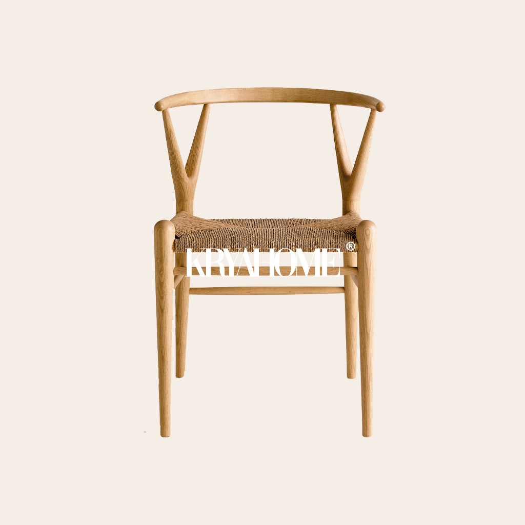 KRYA HOME Kursi Kayu Jati - Kursi Makan - Teak Wood Dining Chair - WEBA Chair / Natural Home Decor