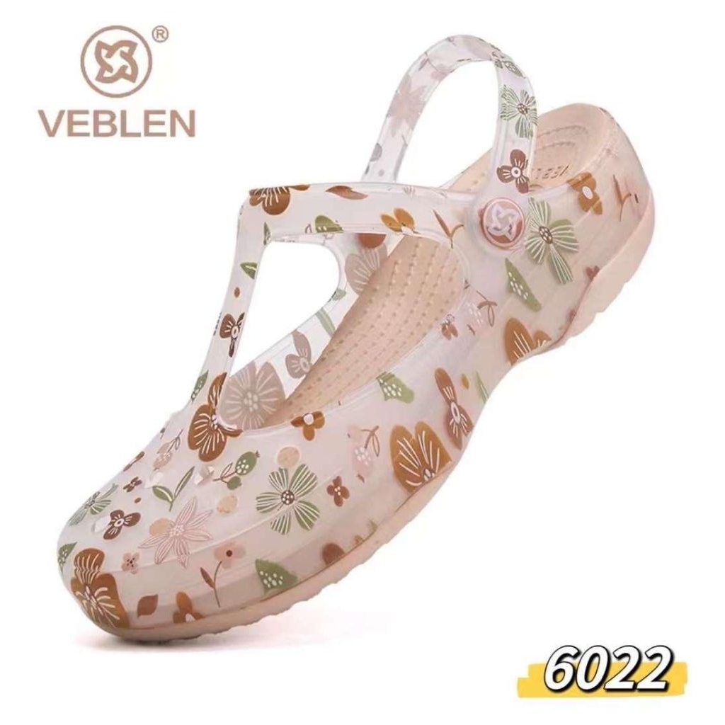 Sandal Veblen Non Crocs Motif Wanita / Crocs MERYJANE/ Veblen