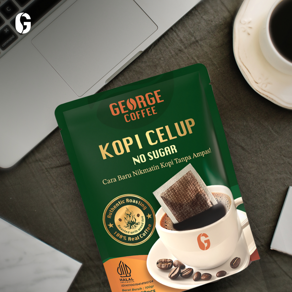 

George Coffee Kopi Celup Robusta Original – Kopi Instan Praktis No Sugar