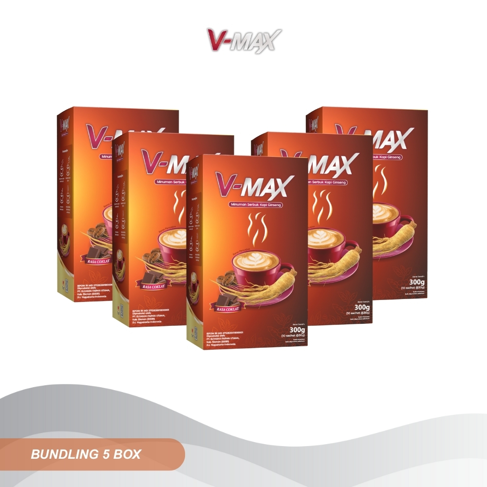 

V MAX - Kopi Rasa Cokelat dan Gula Aren - 5 Box