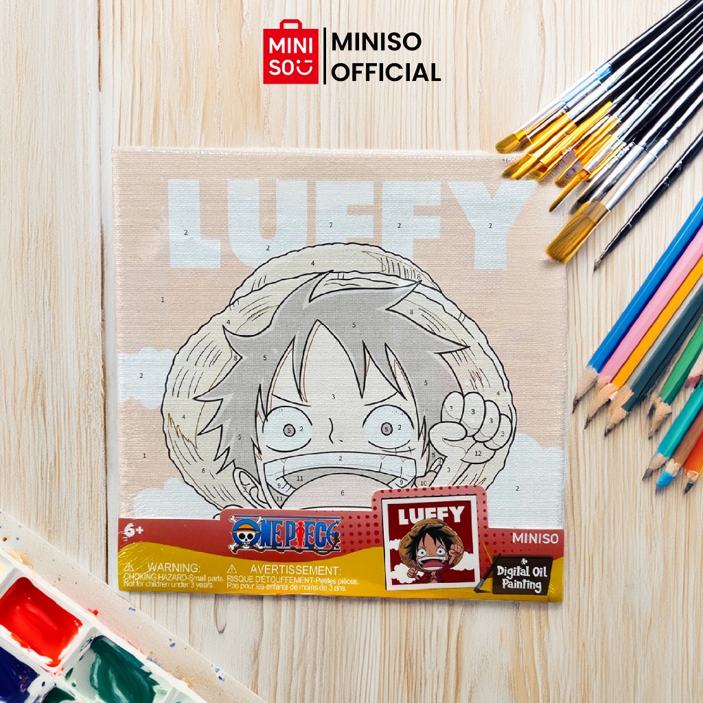 

MINISO TOY - Miniso X One Piece Classic Collection Digital Oil Painting Board Kanvas DIY 2 Gambar Luffy Chopper
