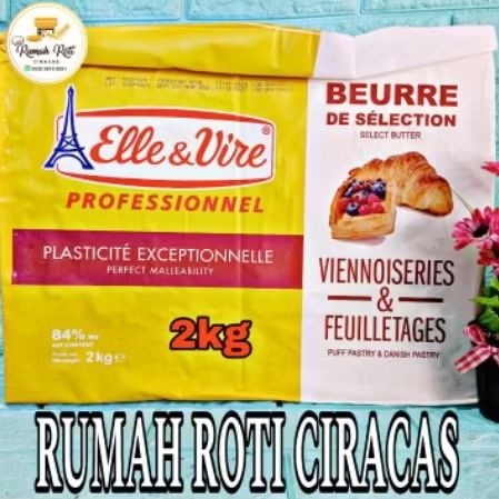 

BUTTER SHEET ELLE & VIRE PROFESSIONNEL 2KG PUFF PASTRY AND DANISH MENTEGA KG SELECT