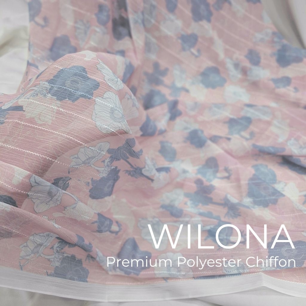 KAIN WILONA DIGITAL PRINT | SIFON BERTEKSTUR PRINT ORIGINAL DESAIN MEDIAN TEXTILE | CHIFFON PREMIUM 