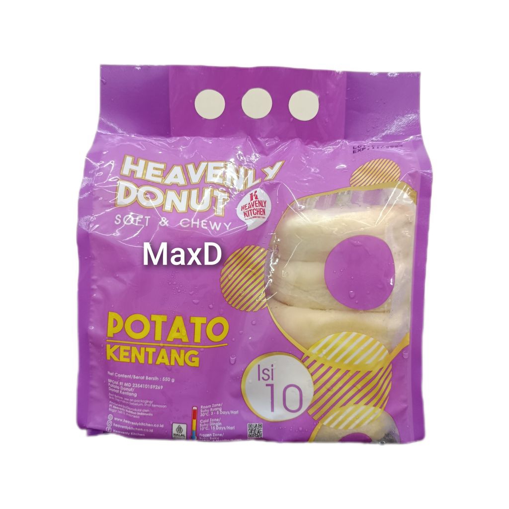 

Heavenly Donut soft&chewy Frozen Donut Kentang Isi 10 Pcs 1 Bks