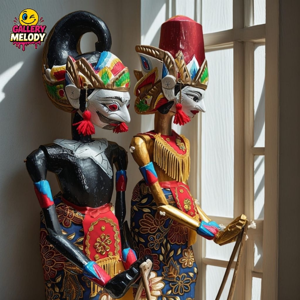 Wayang Golek Bima & Arimbi (Sepasang)