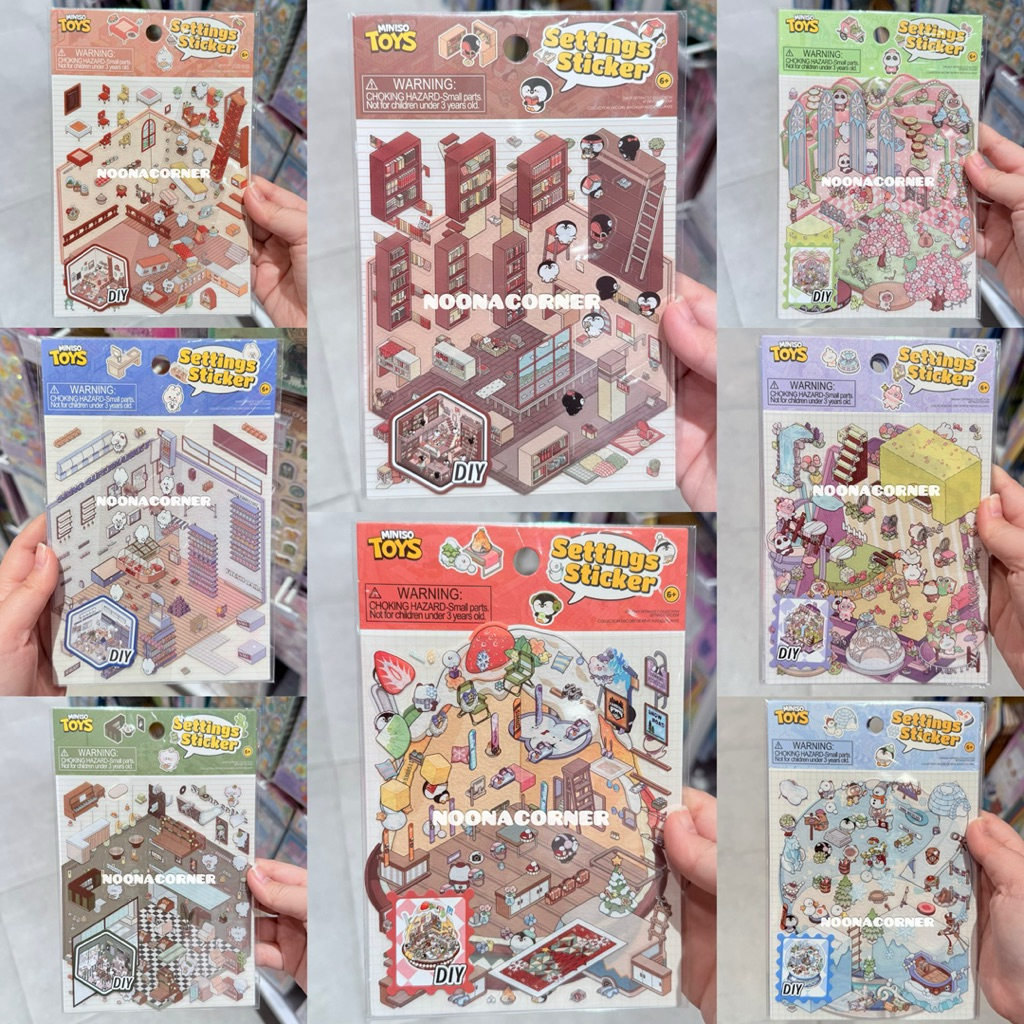 

Miniso ‼️ DIY 3D Settings Sticker Lucu Collections (Dreamy Settings / Shop Settings)