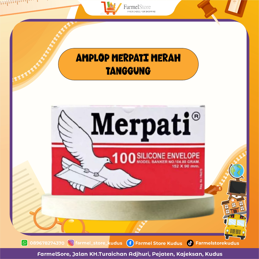 

Amplop Merpati Merah Tanggung Isi 100pcs